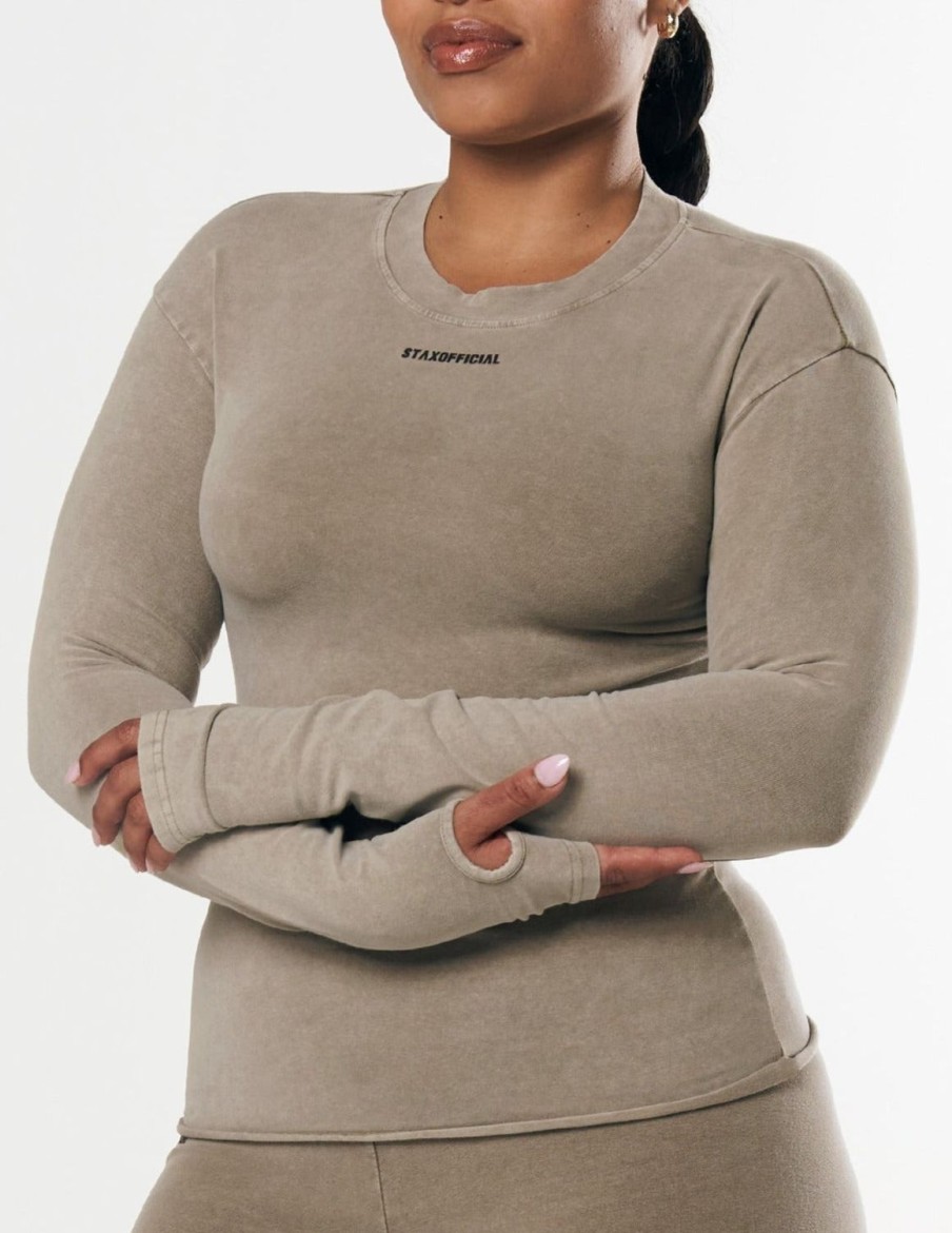 Women STAX Long Sleeve Tops | Oos Long Sleeve Earth