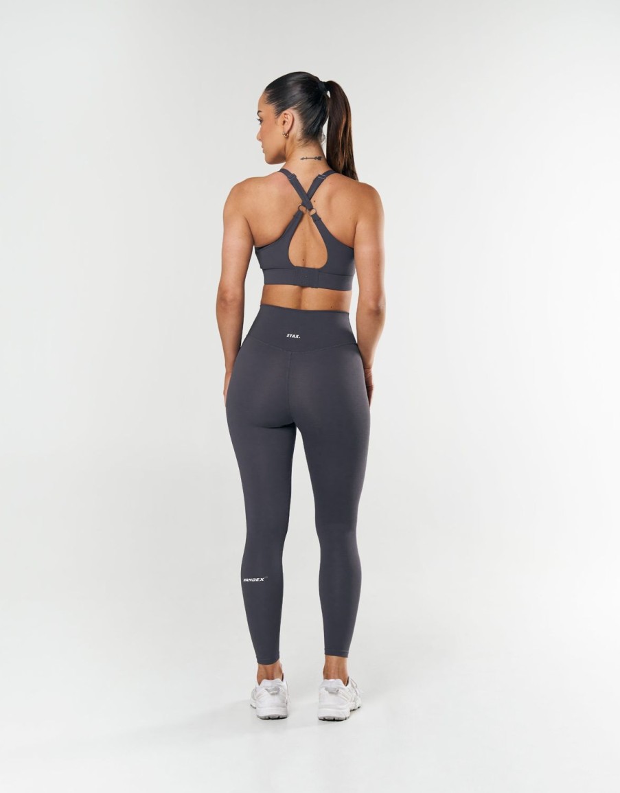 Women STAX Sports Bras & Crop Tops | Adapt Crop Nandex Dark Grey