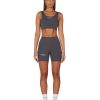 Women STAX Sports Bras & Crop Tops | Sl Bw Crop Storm Grey