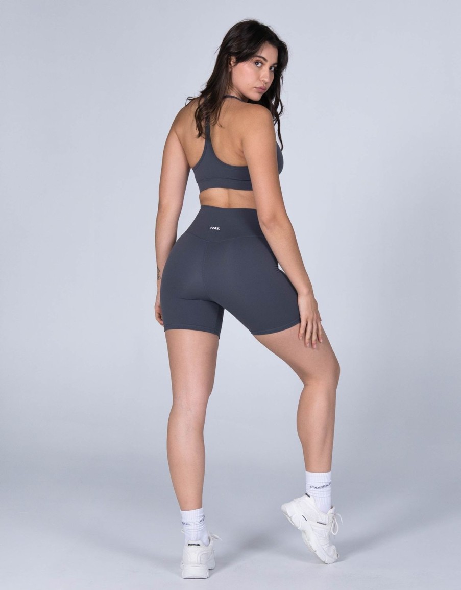 Women STAX Shorts | Midi Bike Shorts Nandex Charcoal Grey